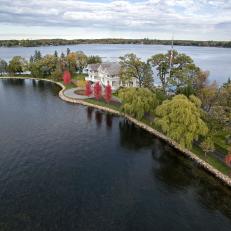 Lake House Aerial View