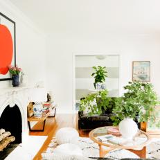 Clean, Appealing Color in White Family Room