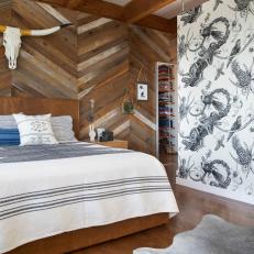 Patterns, Textures Create Balanced Bohemian Look in Master Bedroom