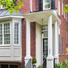 Brick Townhouse With Columns