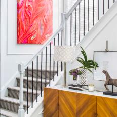 White Stairs and Pink Art