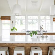 Renovated Schoolhouse's Rustic, Functional Galley Kitchen 