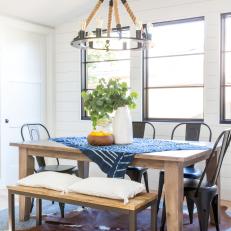 Rustic Dining Table in Modern, Rustic-Industrial Kitchen
