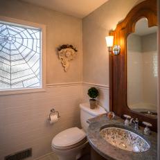Eclectic Lake House Bathroom