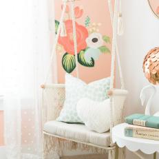 Crochet Swing Adds Fun, Carefree Touch to Girl's Bedroom