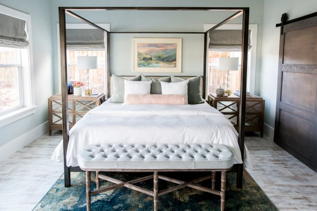 Blue Transitional Bedroom