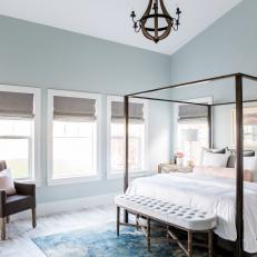 Soft Blue Master with Canopy Bed