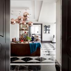 Black Doors and Casings Add Dramatic Contrast to Penthouse Design