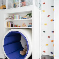 Contemporary White Playroom With Loft