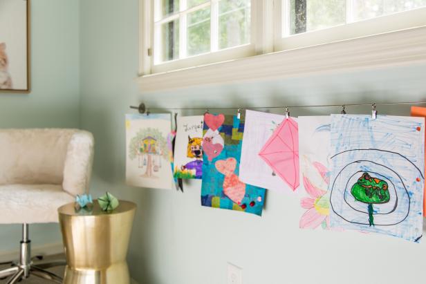 How to Creatively Display Your Kids' Art Using Hangers