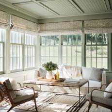 Eclectic Sunroom in Renovated New York Farmhouse