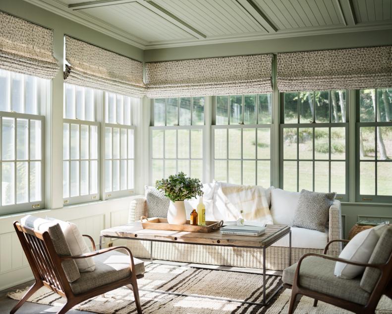 Green Eclectic Sunroom