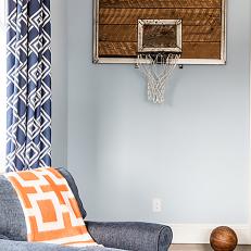 Kid's Bedroom With Basketball Hoop