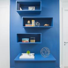 Blue Accent Wall in Kid's Bedroom