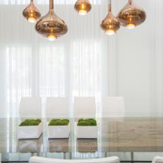 Contemporary Dining Room and Pendants