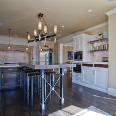 Open Kitchen With Eating Bar