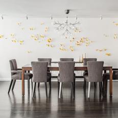 Dining Room With Yellow Butterflies