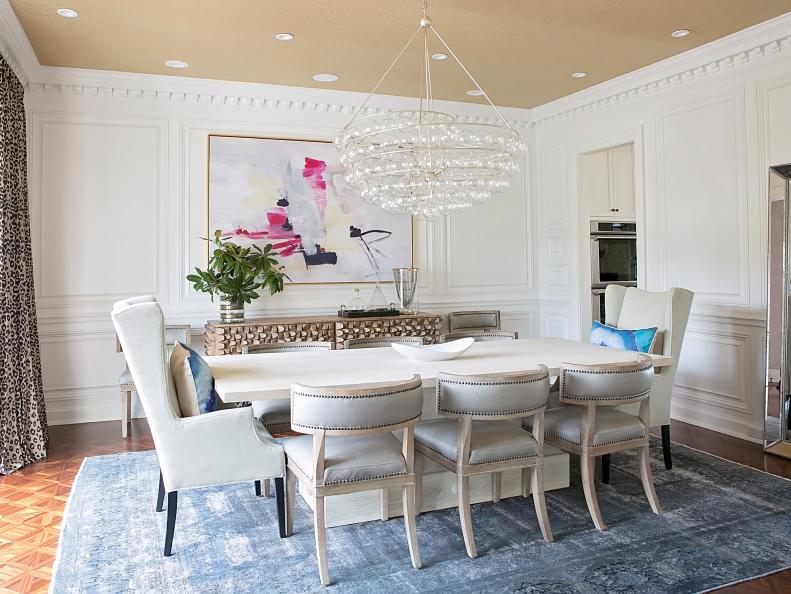 White Contemporary Dining Room
