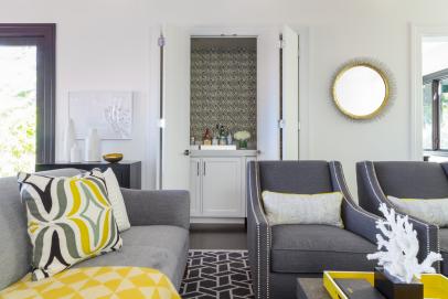 Gray And Yellow Living Room Design Ideas Hgtv