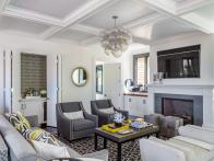 Traditional Living Room With Columns | HGTV
