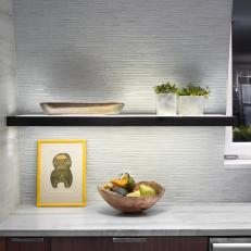 Kitchen Shelving Lit by LED