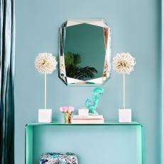 Midcentury Modern Mirror in Master Bedroom