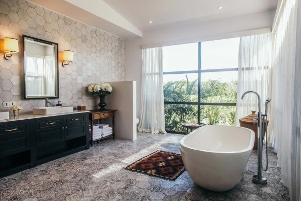 Spa Bathroom With Rug