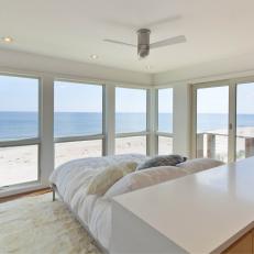 White Bedroom With Ocean View