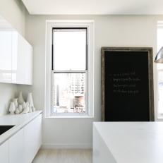 White Modern Kitchen With City Views