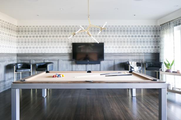 Gray and White Game Room
