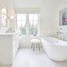 Clean White, Contemporary Kids' Bathroom