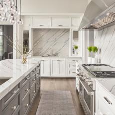 Cool Gray and White Kitchen is Sophisticated 