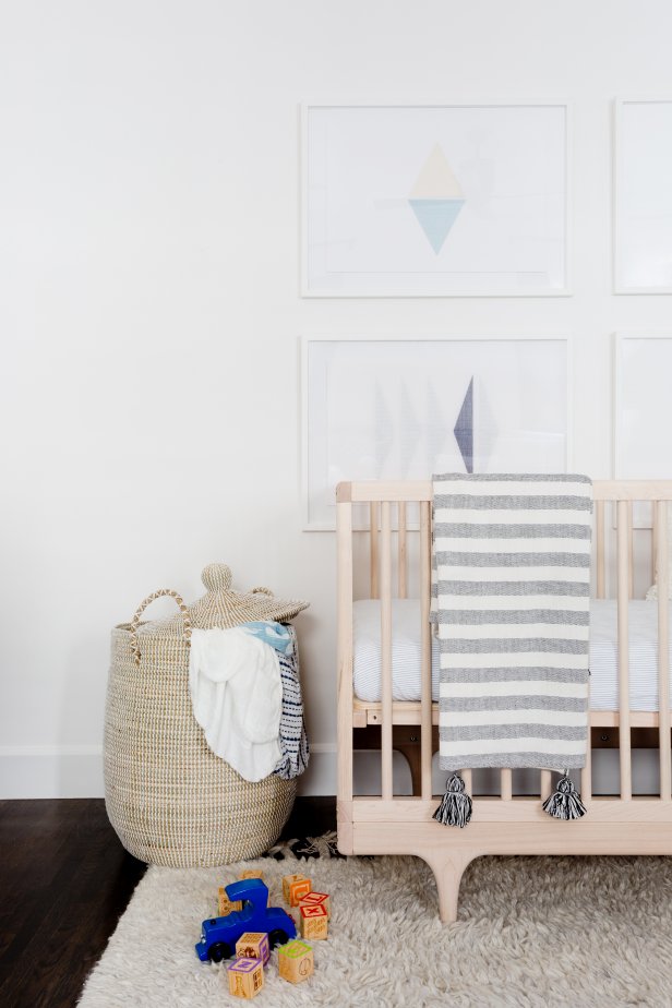 Nursery With Striped Throw