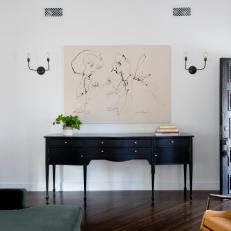 Foyer With Black and White Art