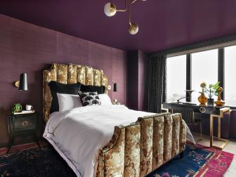 Purple Contemporary Bedroom
