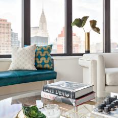 Living Room With View of Chrysler Building