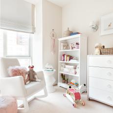 Rocking Chair Adds Cozy Adult Seating in Twin Girls' Nursery