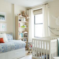 Nature Inspired Nursery with Daybed Doubles as Guest Bedroom