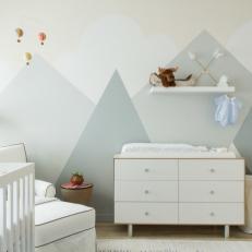 Mountain Mural in Nature Inspired Nursery