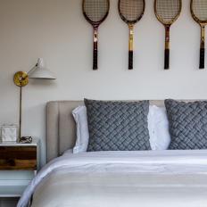 Bedroom With Vintage Tennis Rackets