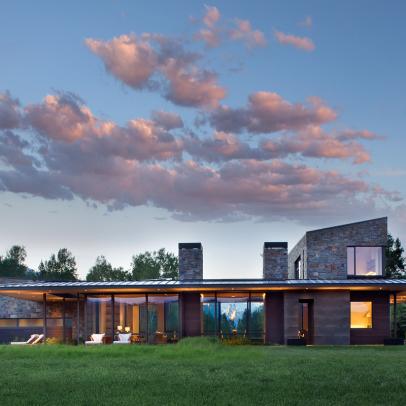 Modern Ranch Home and Sky