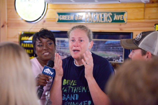 Tiffany Brooks, host and designer of HGTV Smart Home 2017 surprises the grand prize winner.