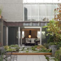 Penthouse Garden Mixes Industrial, Organic Hardscaping Materials