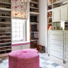 Luxe Textures Create Boutique Feel in Master Closet