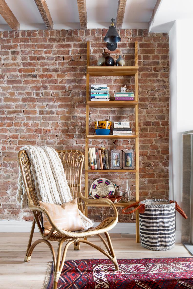 Armchair and Ladder Bookshelf