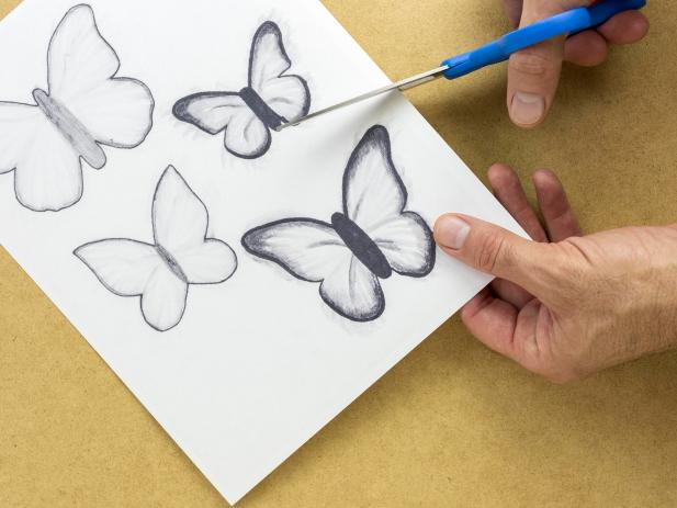 HGTV shows you how to create butterfly wall art for the Cast Shadows design trend