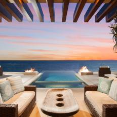 Covered Patio Sitting Area With Ocean Views