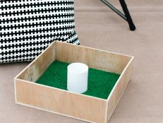 Create the perfect tailgating activity with this cute and quick washer toss game tutorial.