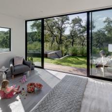 Modern Bedroom With Sliding Glass Doors