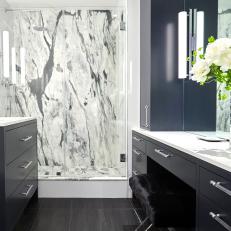 Master Bathroom With Edgy Elements